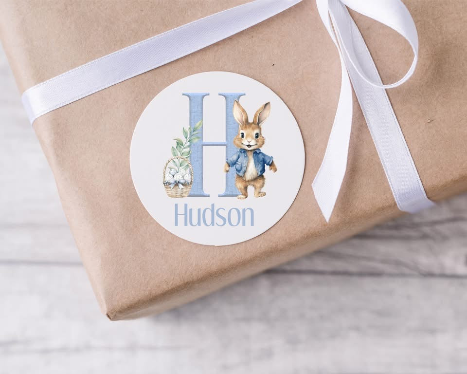 Personalised Easter Initial Present Sticker