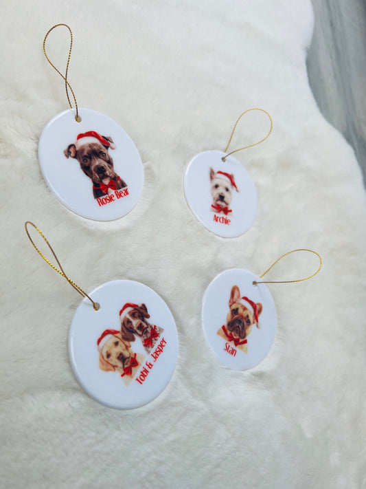 Personalised Christmas Dog Bauble