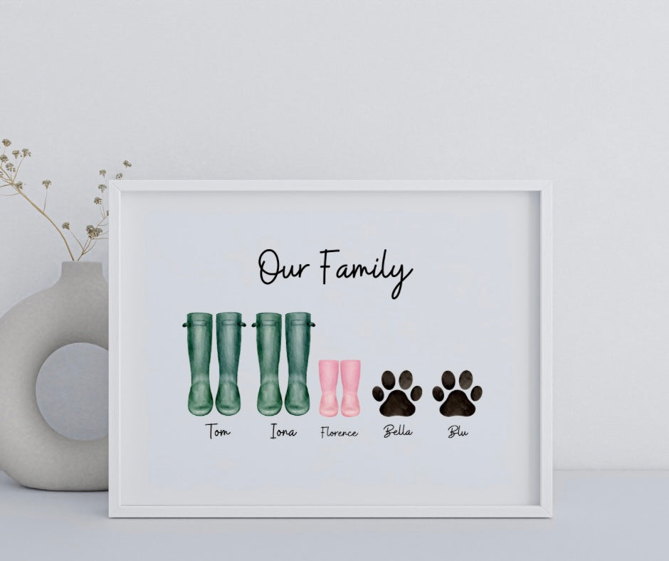 Personalised Welly Print