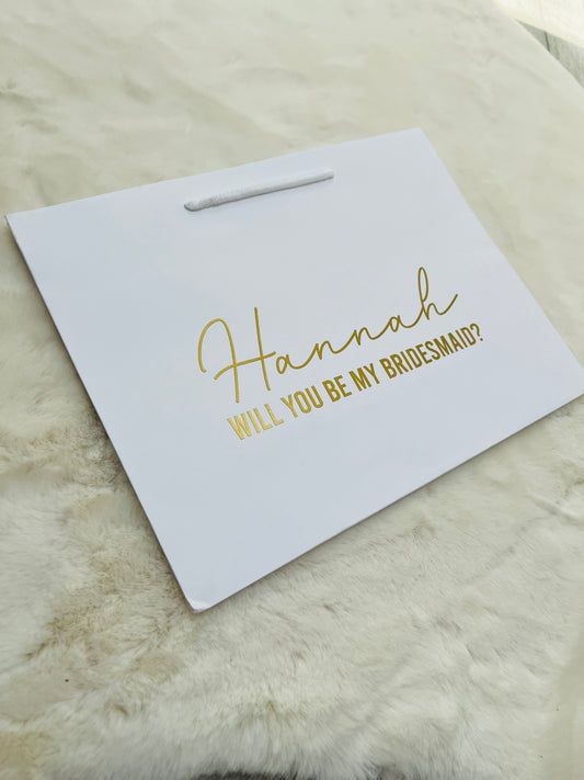 Personalised Will you be my bridesmaid bag 🤍