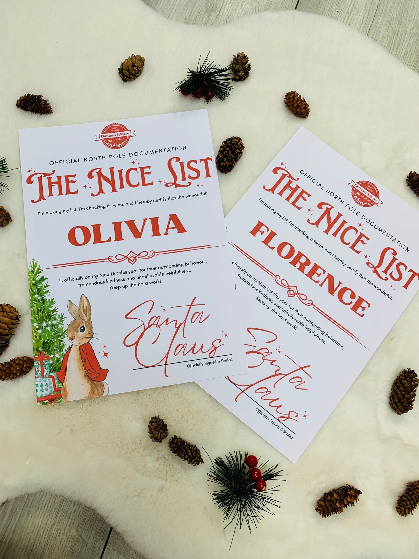 Personalised Nice List Certificate