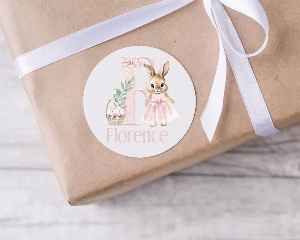 Personalised Easter Initial Present Sticker