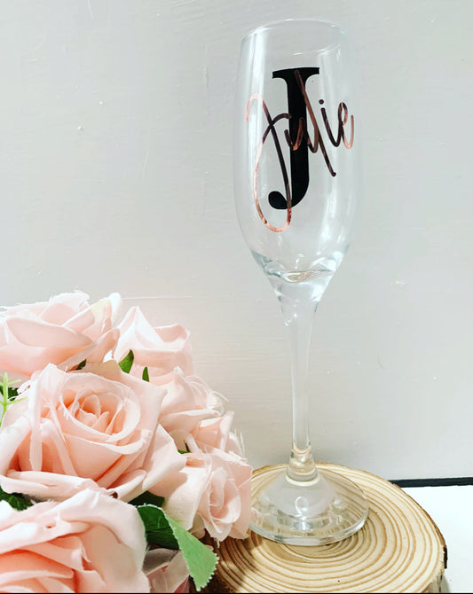 Personalised Champagne Glass