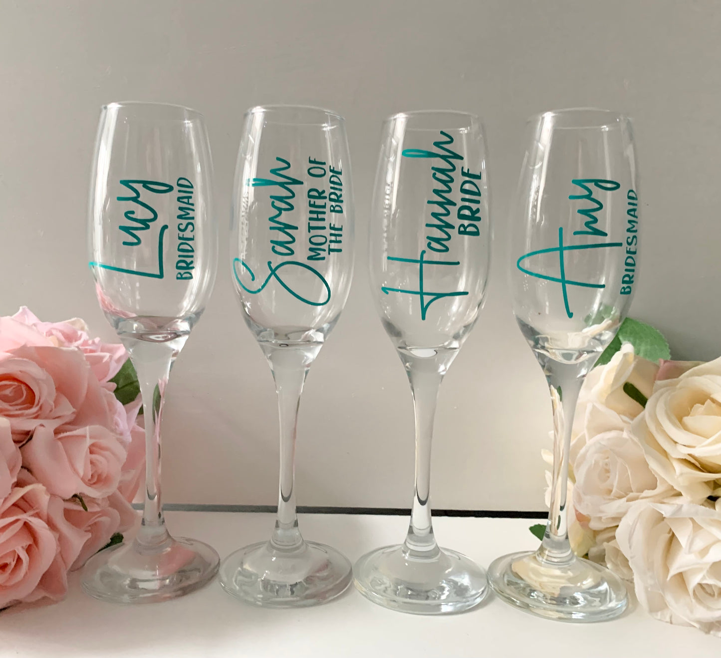 Personalised Wedding Champagne Glass