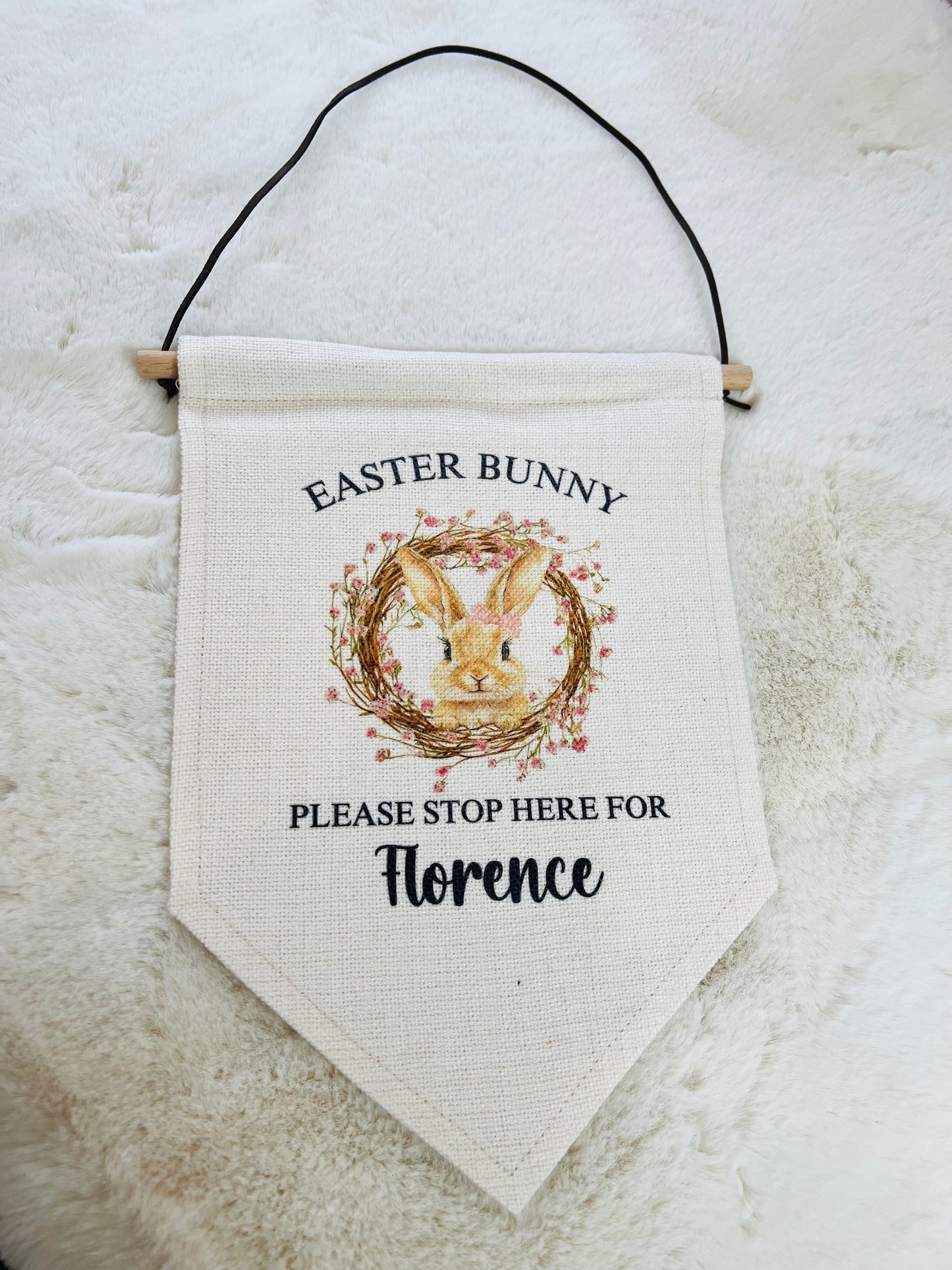 Personalised Easter Bunny Pennant 💛