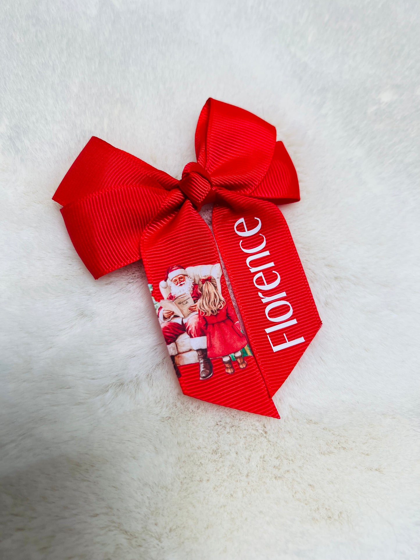 Personalised Christmas Hair Bow