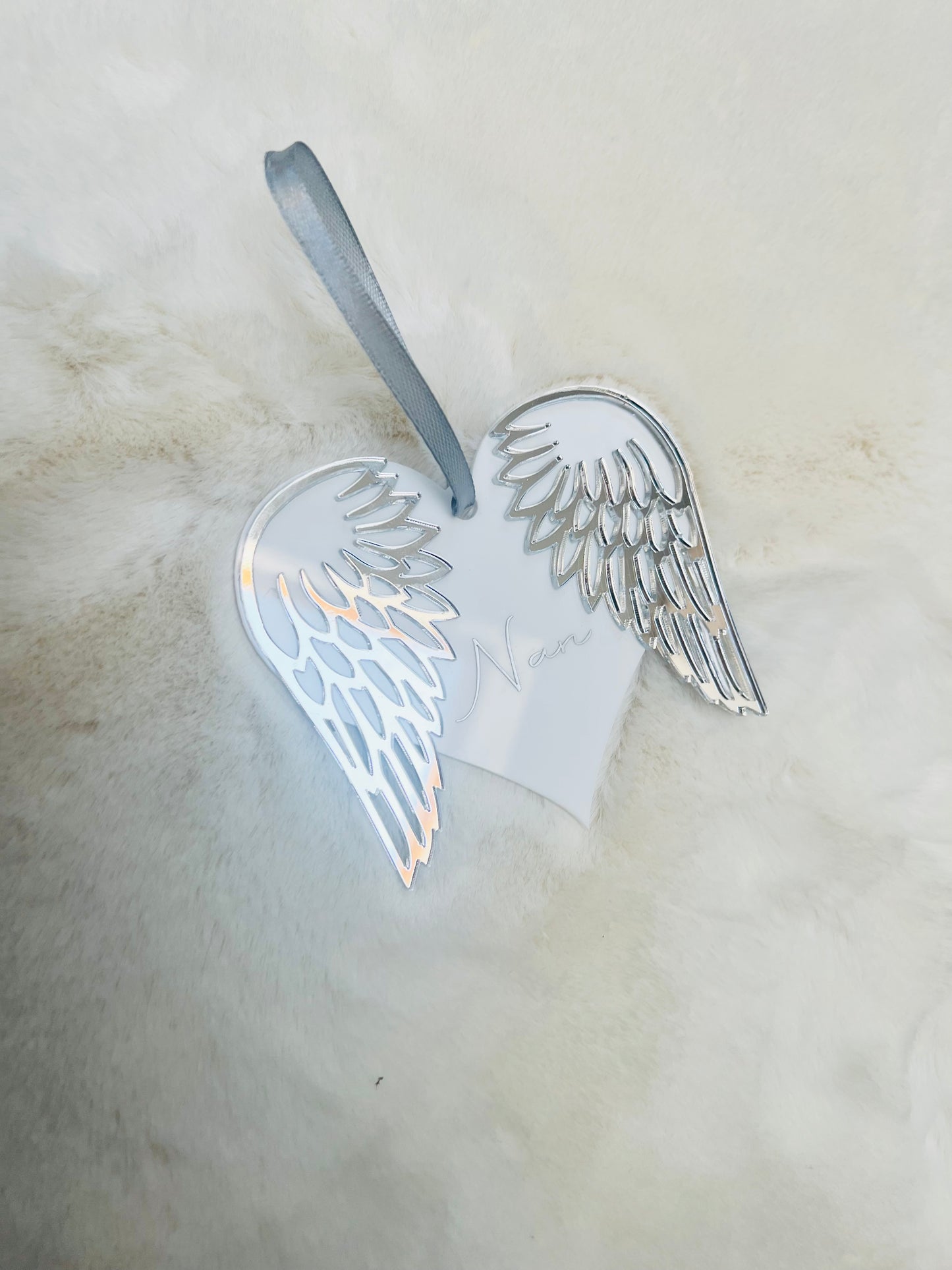 Personalised Angel Wing Bauble