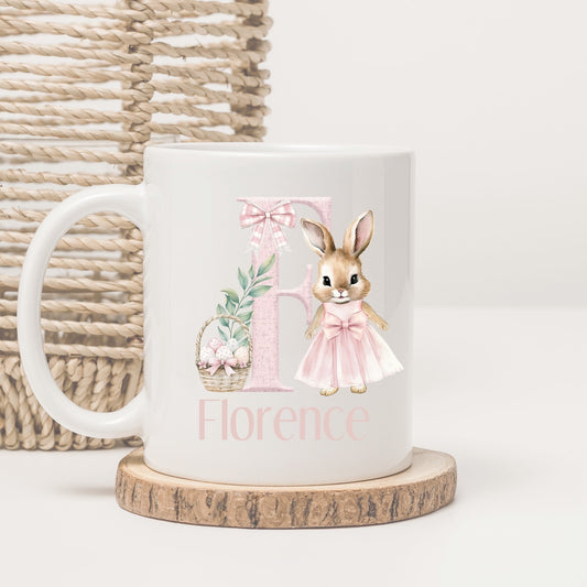 Personalised Easter Bunny Initial Mug